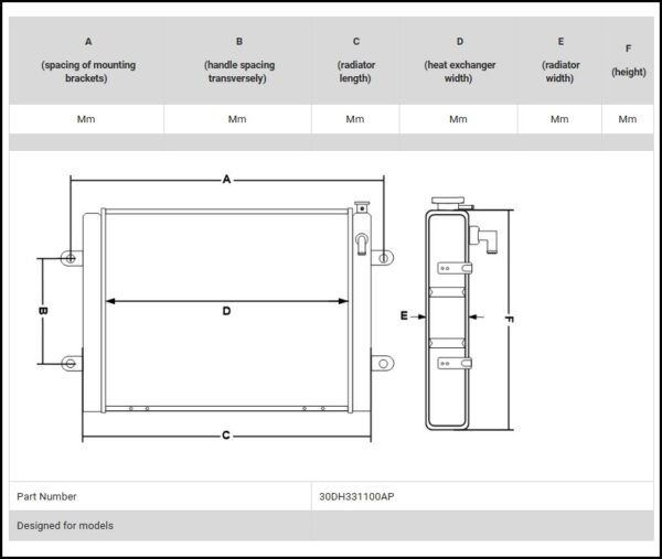 Radiator stivuitor Hangcha H-Series C240 Diesel